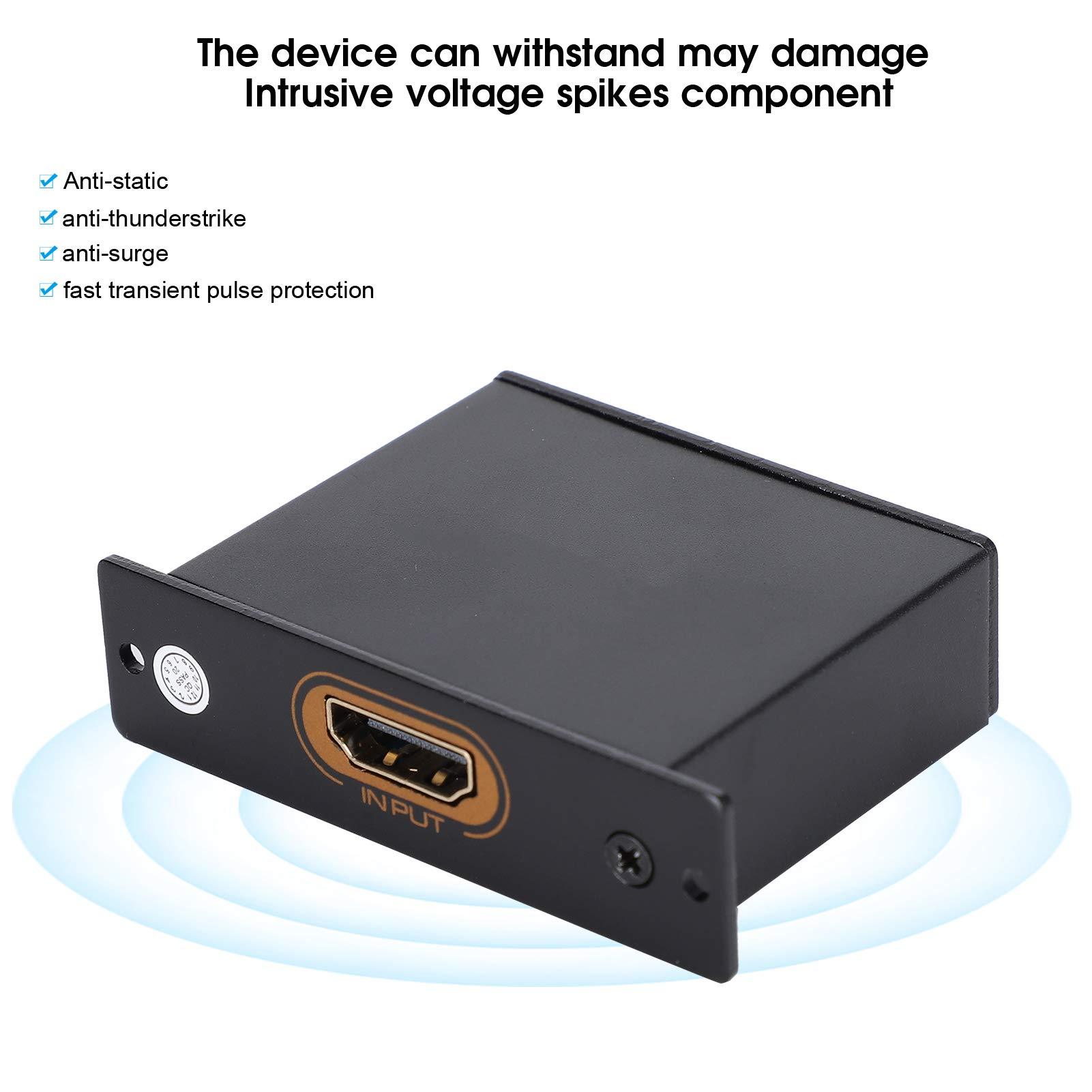 ASHATA HDMI Protector, HDMI 1.4 3D 4K 2K HEAC Protector, 1080P ESD Power Device with Mounting Ear Professional Manufacturing