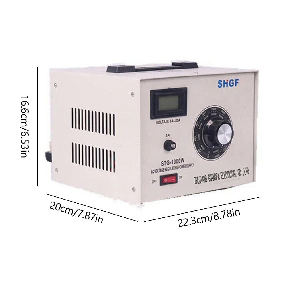 YIYIBYUS STG-1000W Single Phase Autotransformer Transformer, 0-300V AC Variac Autotransformer Voltage Regulator Power Supply 110V