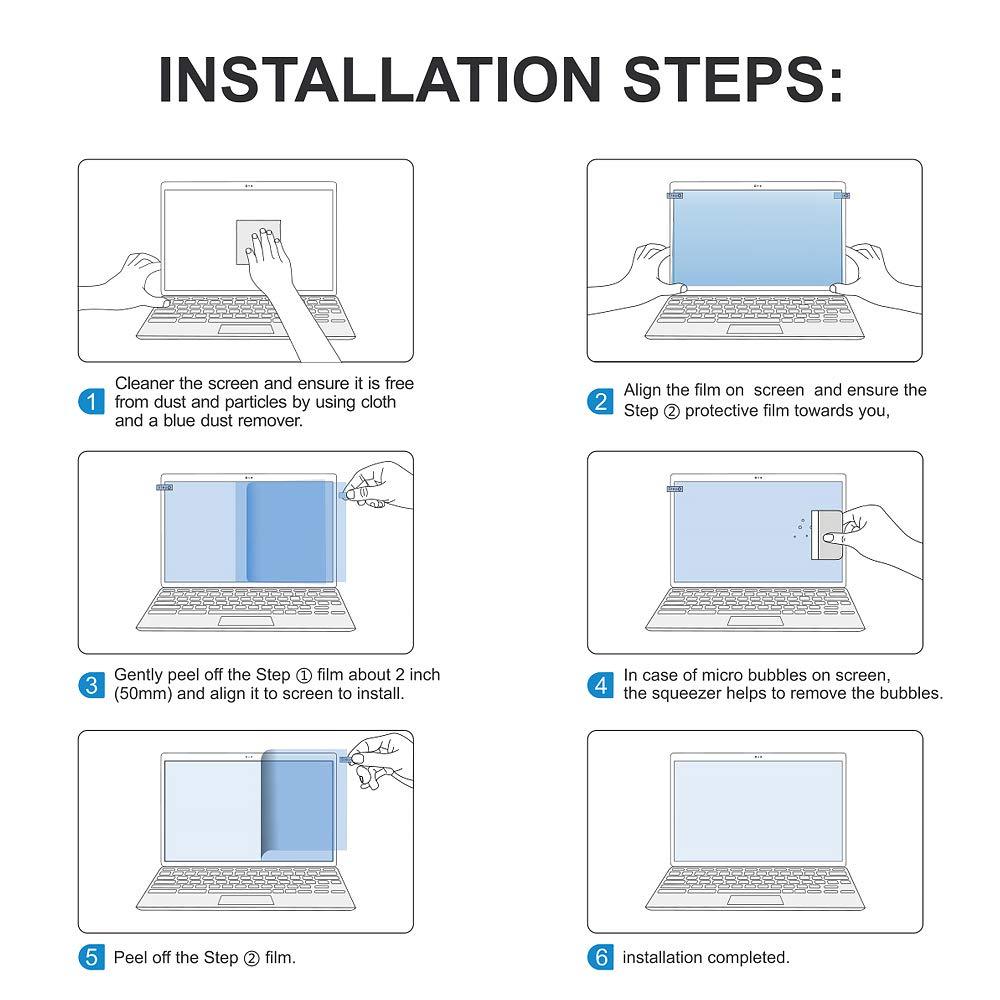 FILMEXT FILMEXT 2 Pack 13.3 inch Laptop Screen Protectors Eye Protection Anti Glare Anti Blue Light Screen Protector Compatible with major brands (Asus, Acer, HP, Dell, Toshiba, Lenovo 13.3"(16:9) Laptop