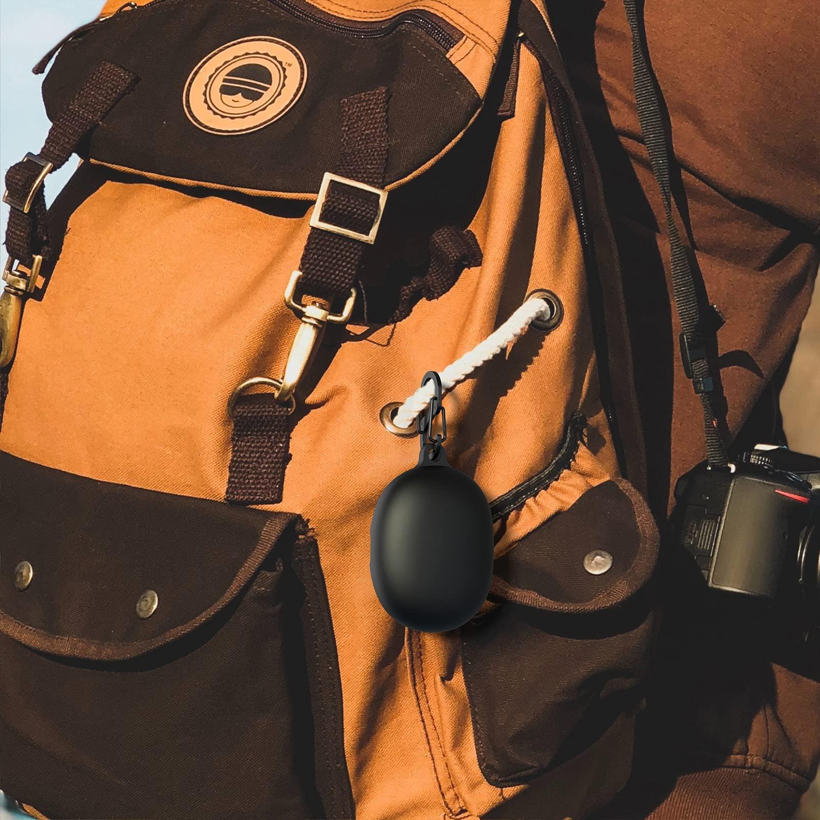 GEEKRIA Geekria Silicone Case Cover Compatible with Anker Soundcore Liberty 3 Pro True Wireless Earbuds, Earphones Skin Cover, Protective Carrying Case with Keychain Hook (Black)