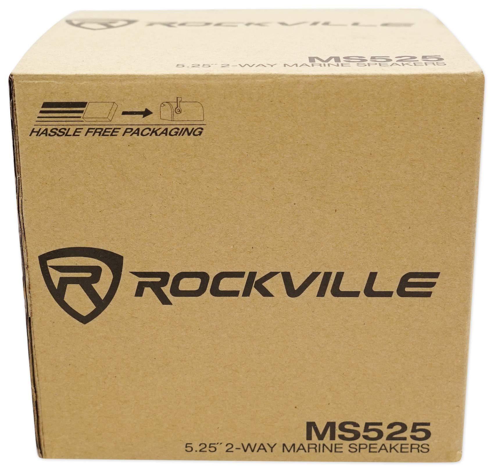 Rockville Pair RockvilIe MS525W 5.25" 400 Watt Waterproof Hot Tub Speakers in White