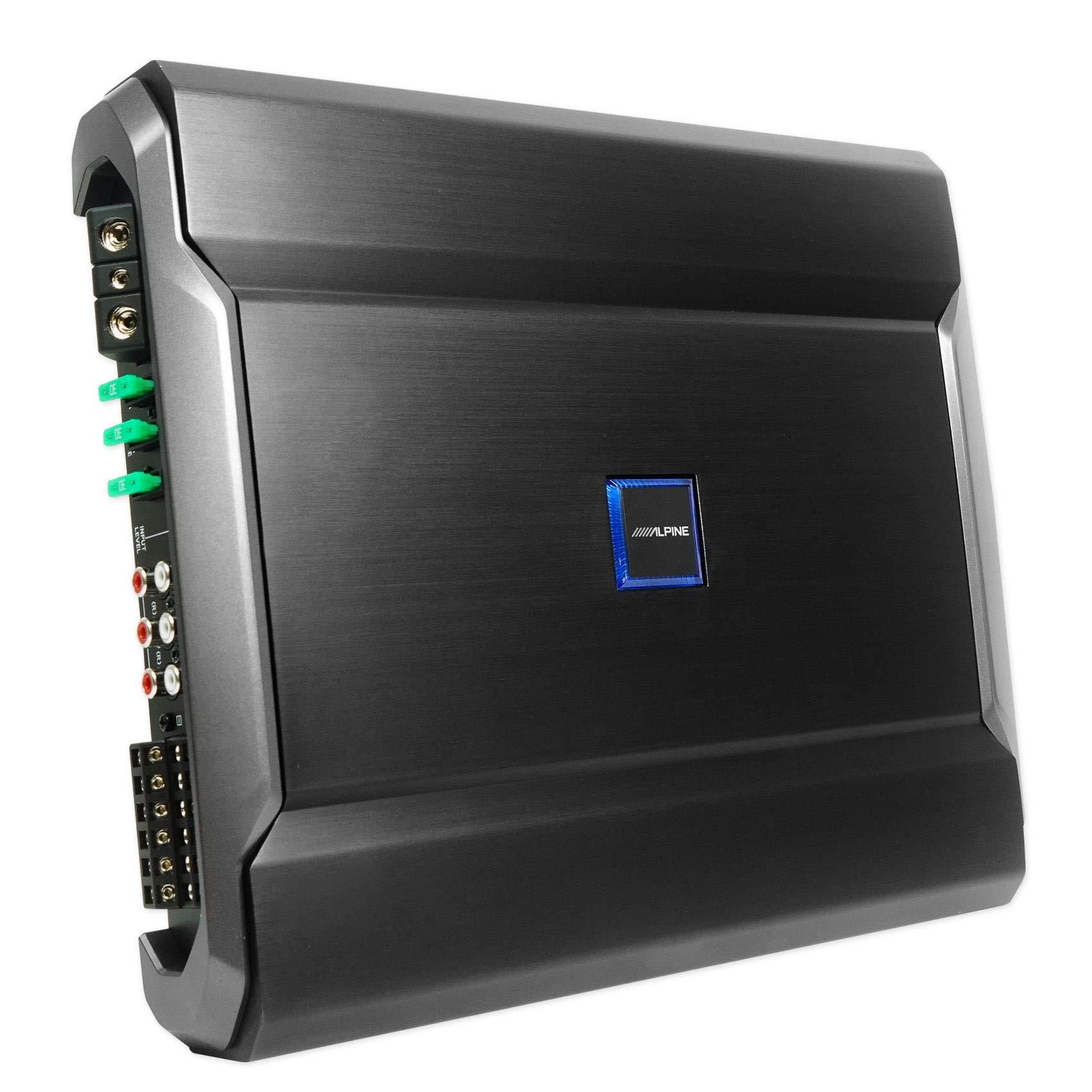 Alpine Alpine R-A90S 900 Watt R-Series 6-Channel Car Audio Amplifier Class D Amp Bundle with Rockville RWK4CU 4 AWG Gauge 100% Copper Complete Amp Installation Wire Kit OFC