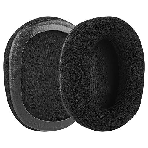 GEEKRIA Geekria Comfort Velour Replacement Ear Pads for Logitech G Pro, G Pro X, G433, G233, G Pro X 2 Headphones Ear Cushions, Headset Earpads, Ear Cups Cover Repair Parts (Black)