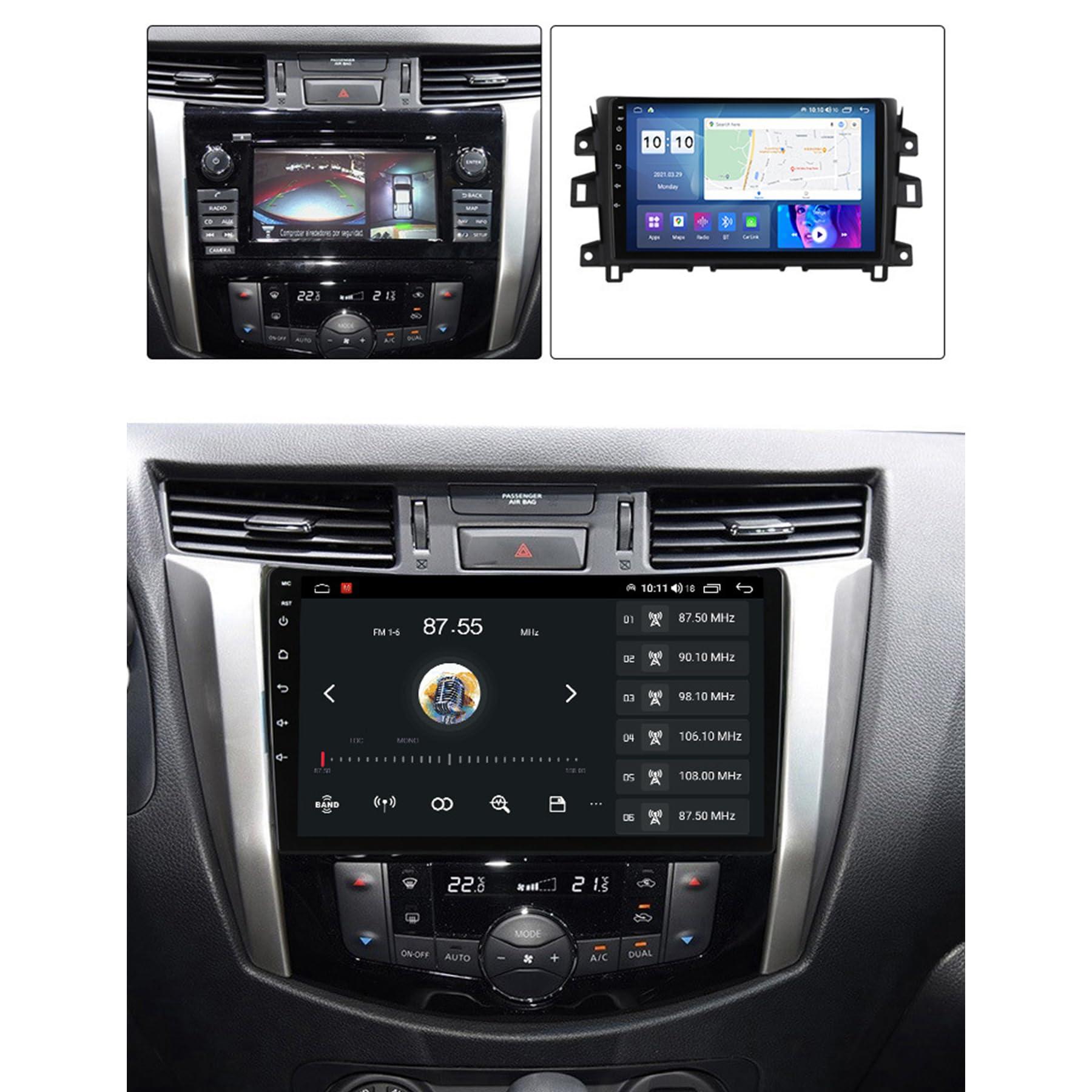 ADMLZQQ ADMLZQQ Car Stereo 9" Android 11 Double Din Bluetooth Autoradio for Nissan Navara NP300 2011-2016,TouchScreen Radio with GPS Car-play Bluetooth SWC Backup Camera Mirror Link AM/FM,Y1 1+16g