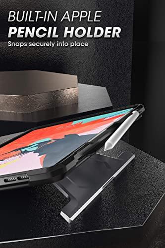 SUPCASE SUPCASE Unicorn Beetle Series Case Designed for iPad Pro 11 2020 Release ( Not Fit 2021 Version), with Built-in Apple Pencil Holder Full-Body Kickstand Rugged Protective Case (Black)