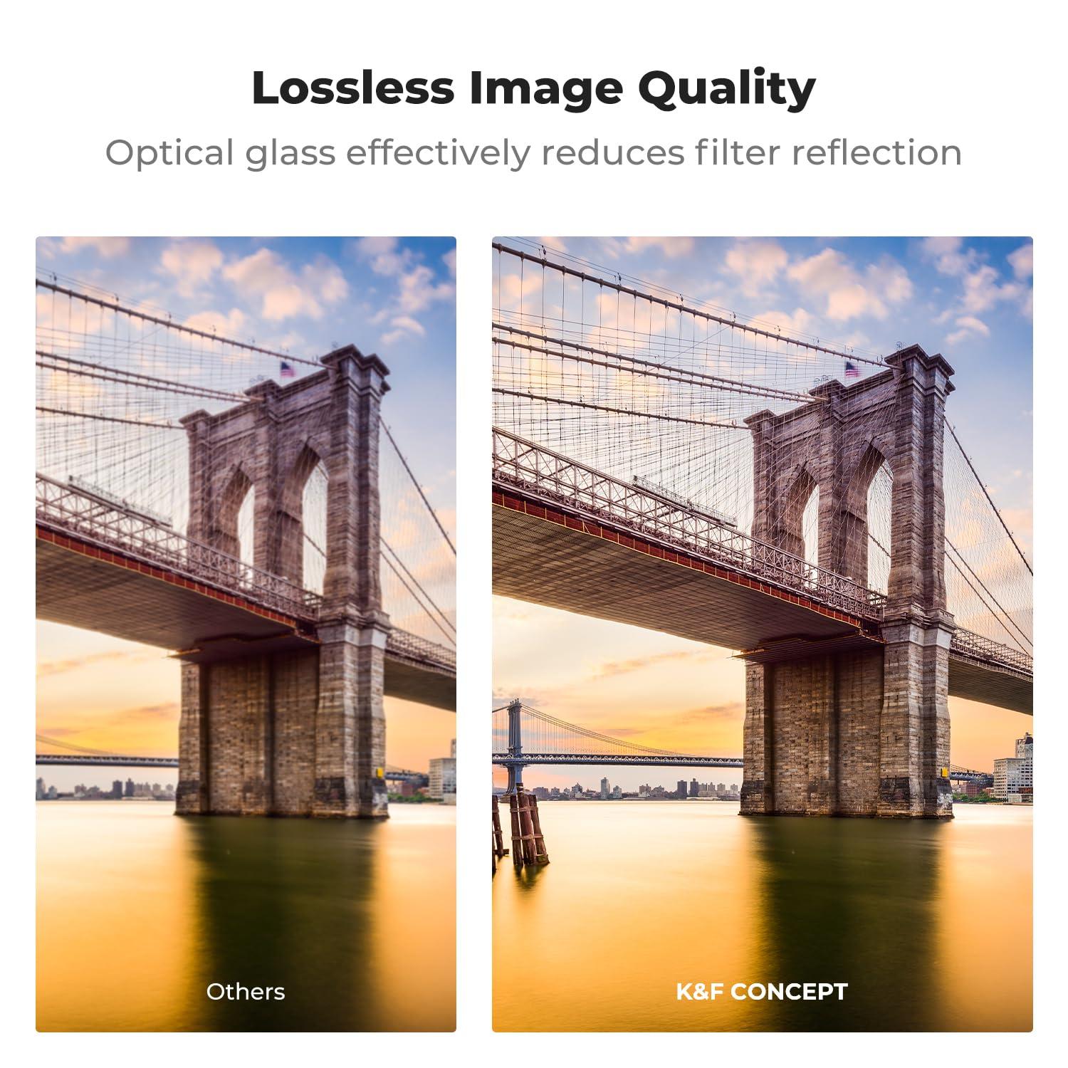 K&F Concept K&F Concept 77mm ND64 Lens Filter (6-Stop Fixed Neutral Density Filter), 28 Multi-Layer Coatings HD Waterproof Ultra Slim Nano-X Series Filter for Camera Lens