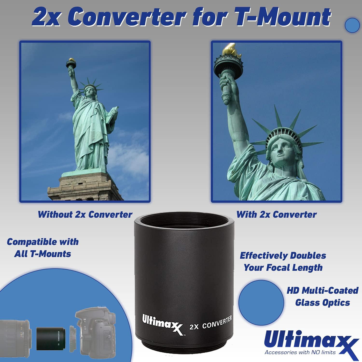 Ultimaxx Ultimaxx 420-800mm f/8.3-16 Super HD Telephoto Zoom Lens for Nikon Z5,Z6,Z6II,Z7,Z7II,Z9,Z50,ZFC Mirrorless Cameras & Other Z-Mount Cameras & Basic Bundle - Includes: T-Mount to Z-Mount Adapter & More