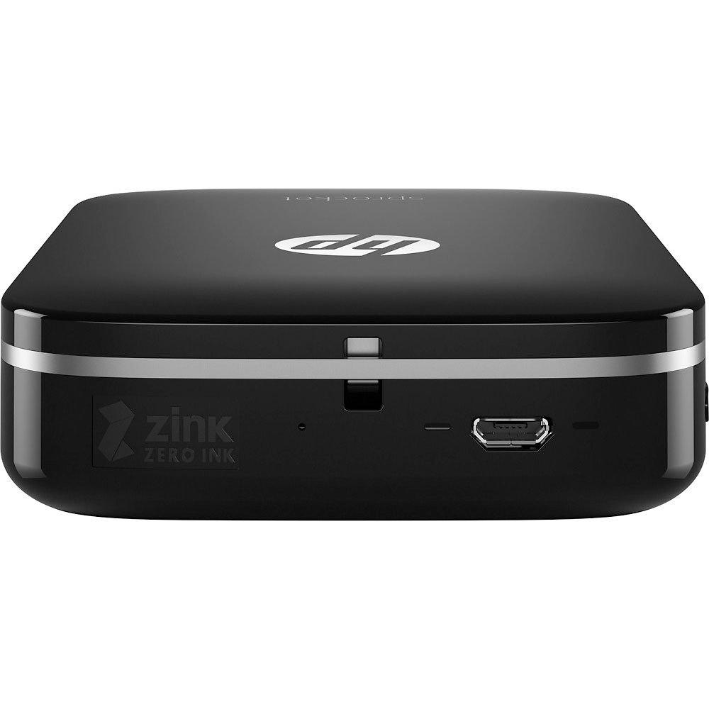 HP Sprocket HP Sprocket Portable Photo Printer, Print Social Media Photos on 2x3" Sticky-Backed Paper - Black (X7N08A)