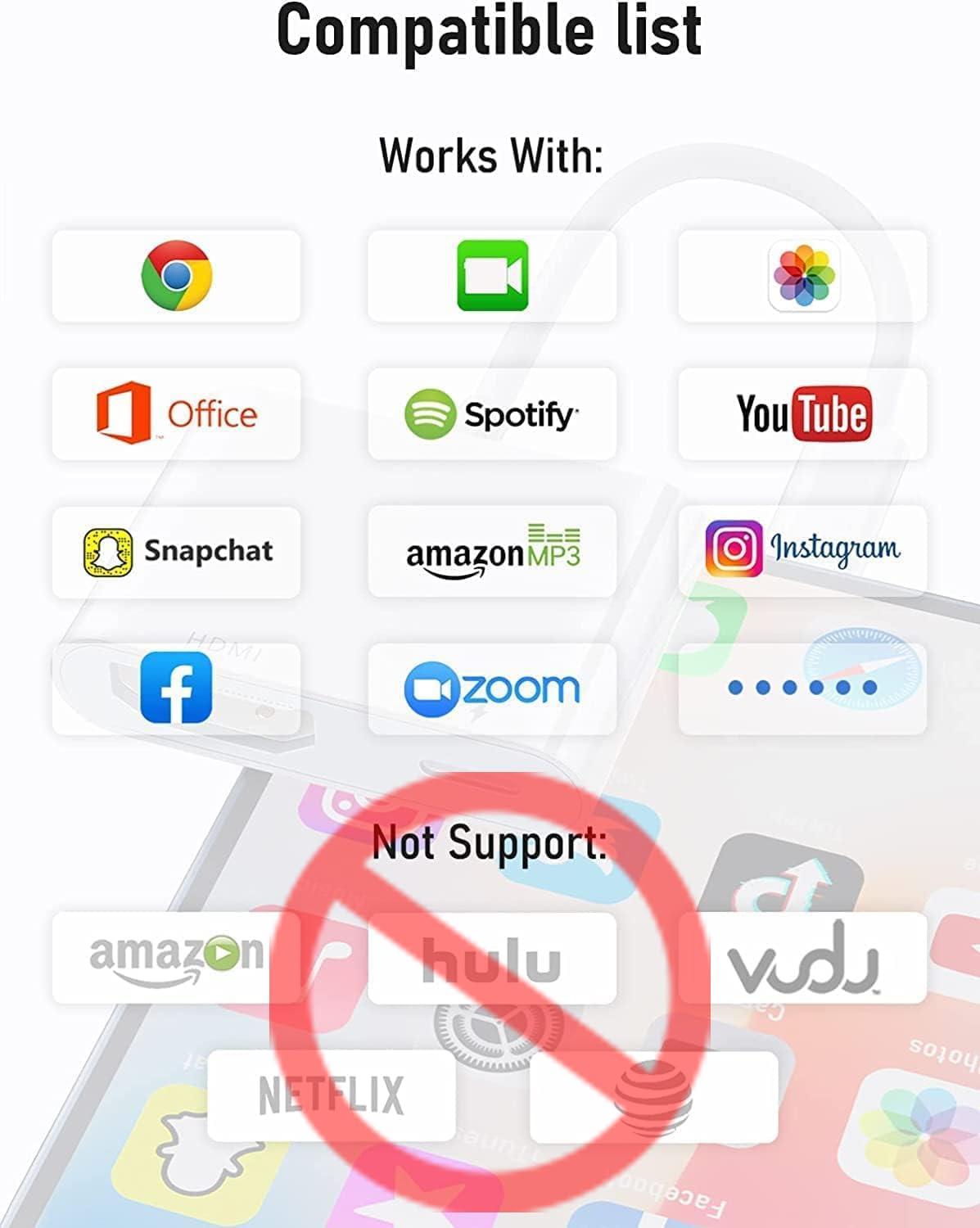 Microwoo [Apple MFi Certified] Lightning to HDMI Adapter for iPhone, Digital AV Audio Dongle,1080P Sync Screen Cable with Lightning Charging Port for iPhone, iPad to TV/Projector/Monitor Need Power Supply