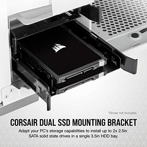 Corsair Corsair Dual SSD Mounting Bracket (3.5 Internal Drive Bay to 2.5\", Easy Installation) Black (Pack of 2)