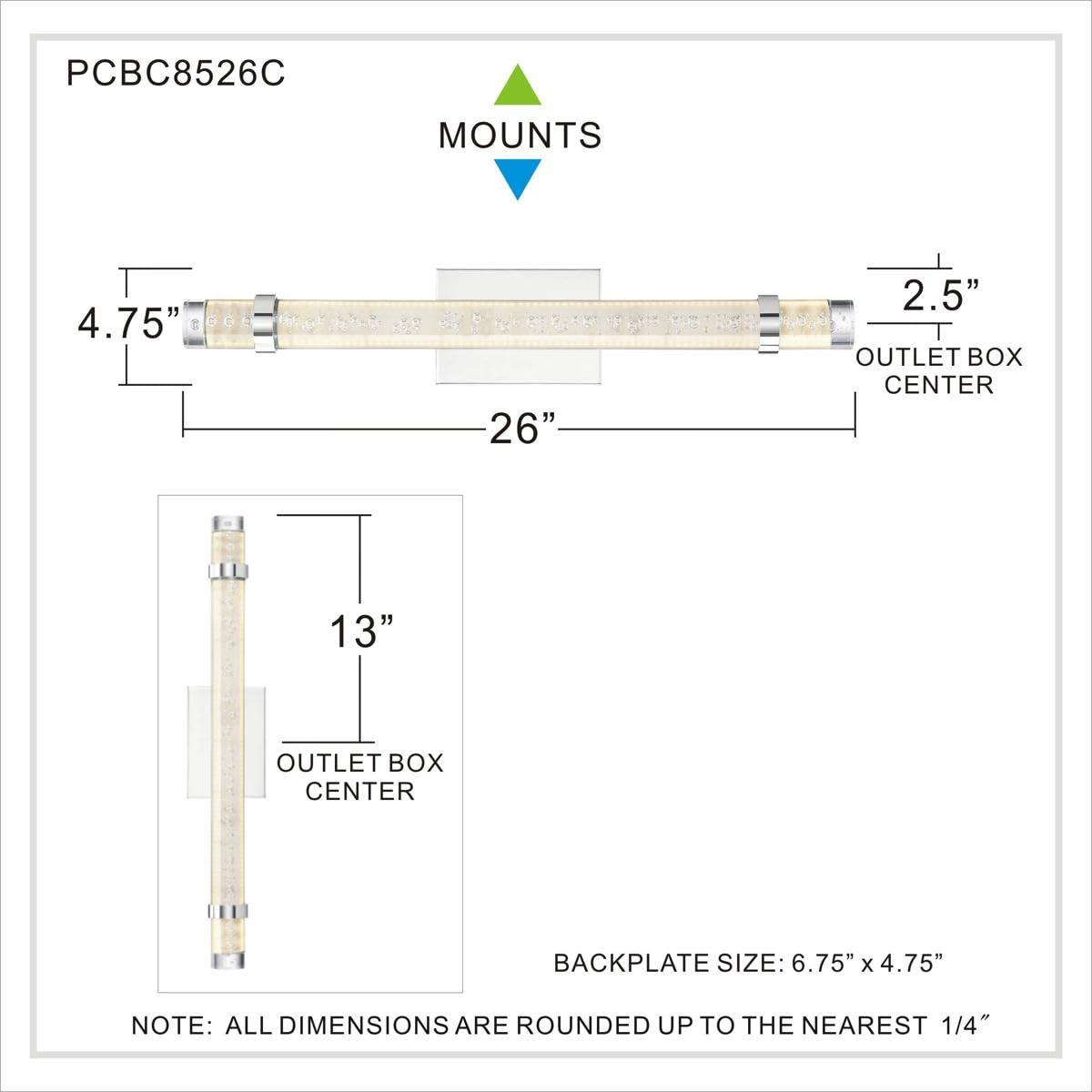 Quoizel Quoizel Bracer Integrated LED Polished Chrome Vanity Light
