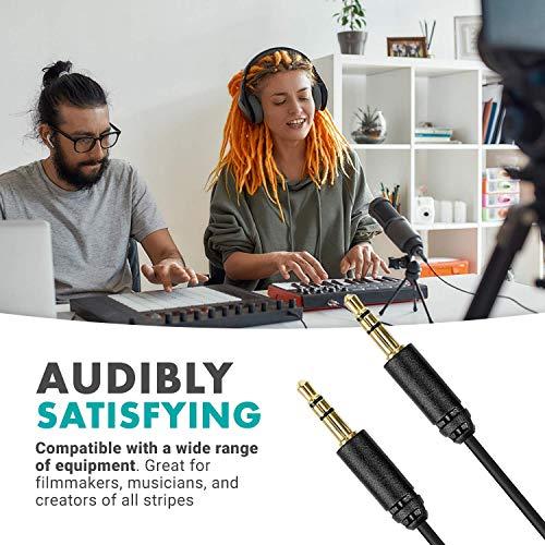 Movo Movo MC6 Dual 3.5mm Male Stereo TRS to TRS Cable - Camera Patch Connects Mics, Audio Mixers to Camera, Recorders (Dual Male 20-Foot Extended TRS Cable) - 3.5mm Audio Cable for Filmmakers and Musicians