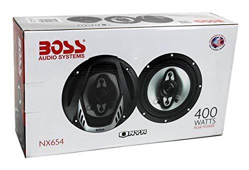BOSS Audio Systems BOSS NX654 6.5" 400W 4-Way Car Audio Coaxial Speakers Stereo, Black (8 Speakers)