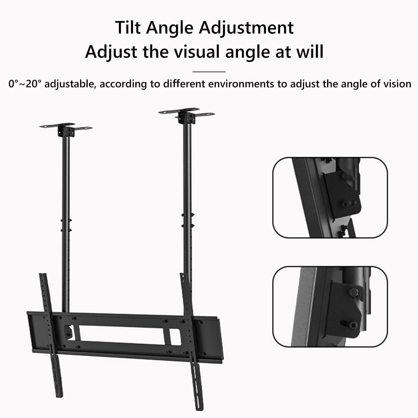 CAMEKIGZ CAMEKIGZ Adjustable Ceiling TV Mount Bracket, Fits 60-100 Inch LED Flat Panel Display, Max VESA 1000x600mm(3m), Motorized Ceiling TV Mount