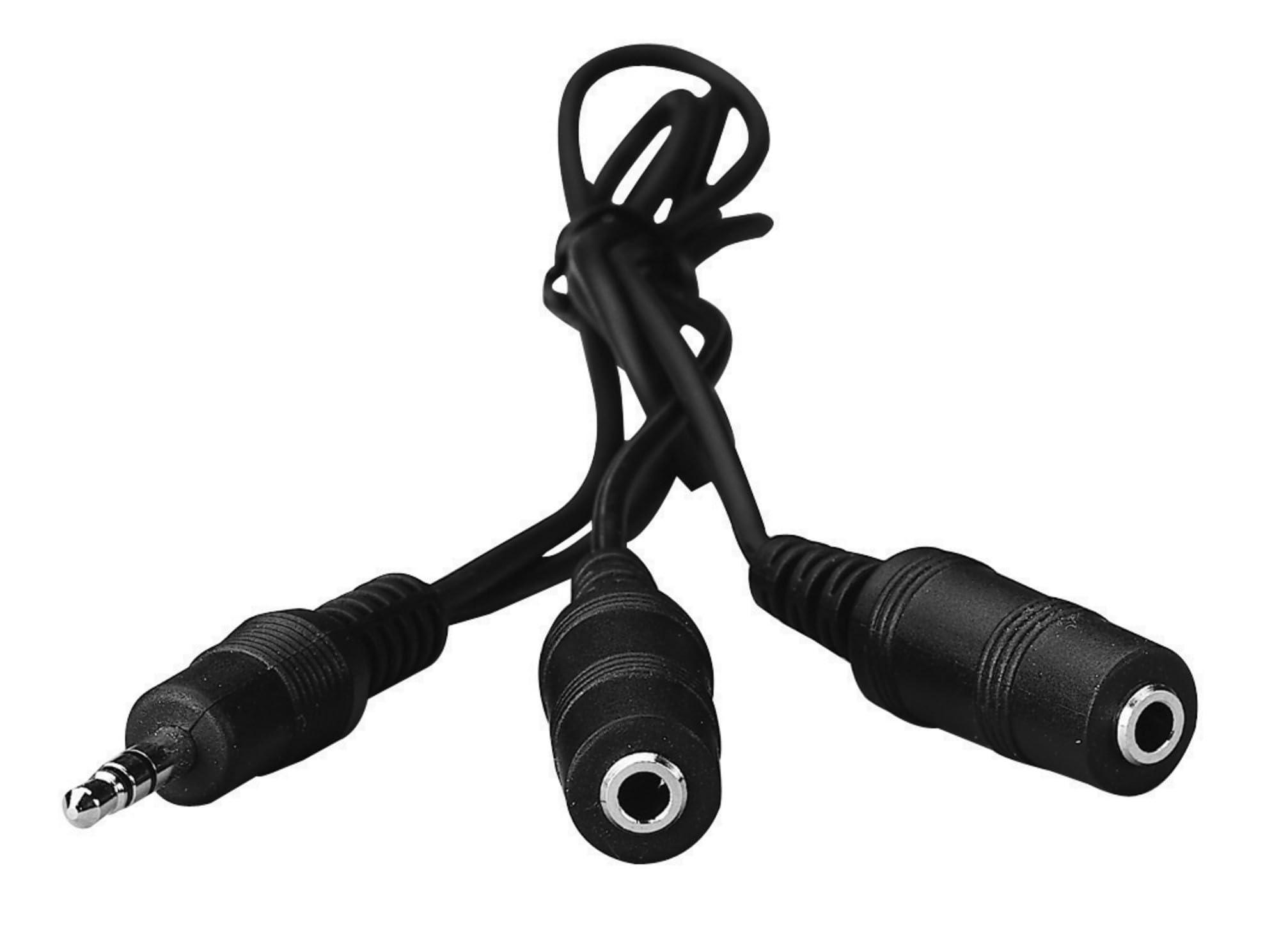 Califone Califone ST Stereo Audio Splitter, Black, Each