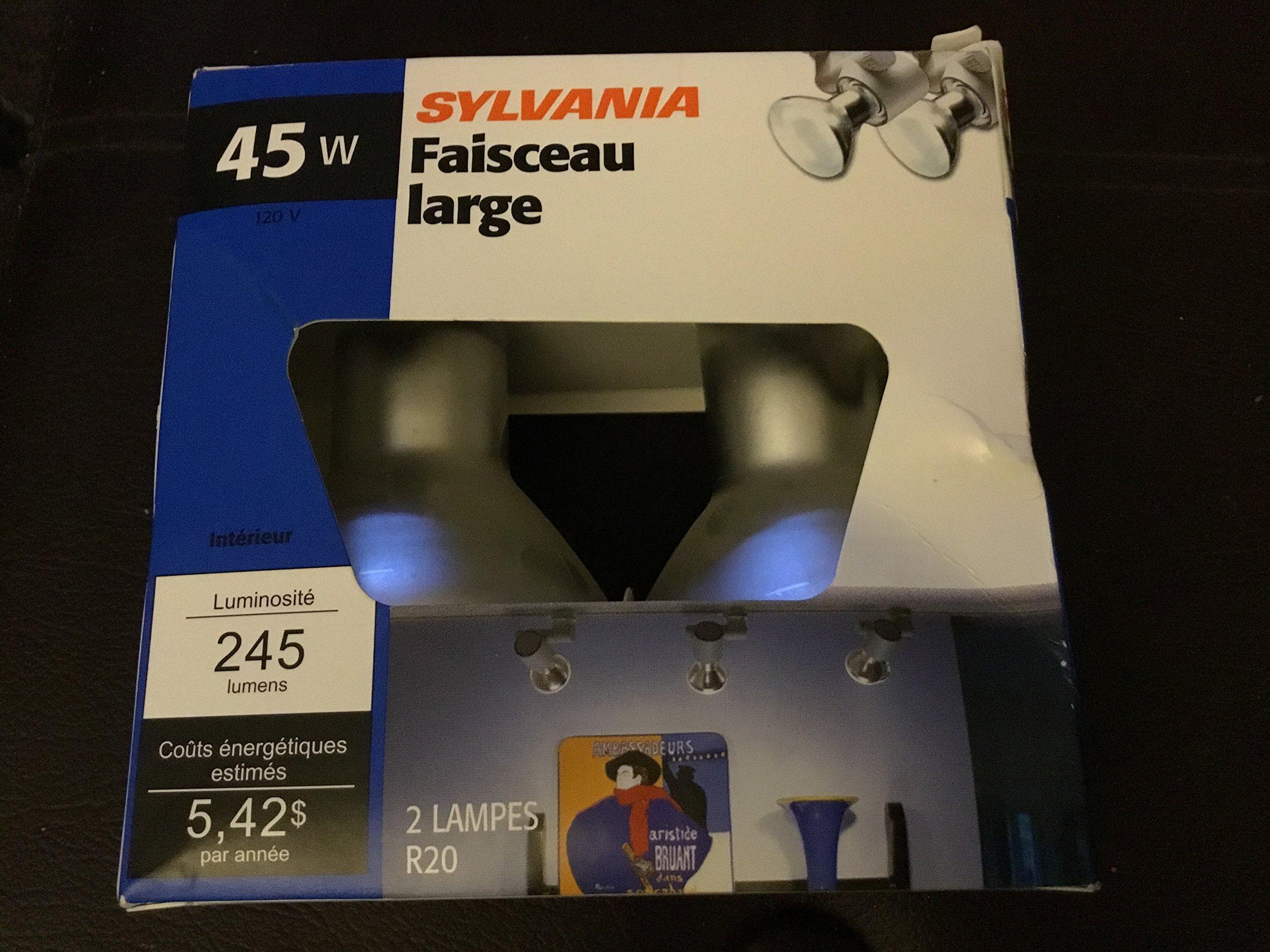 SYLVANIA SYLVANIA 14997-45R20/RP/2PK Reflector Flood Light Bulb