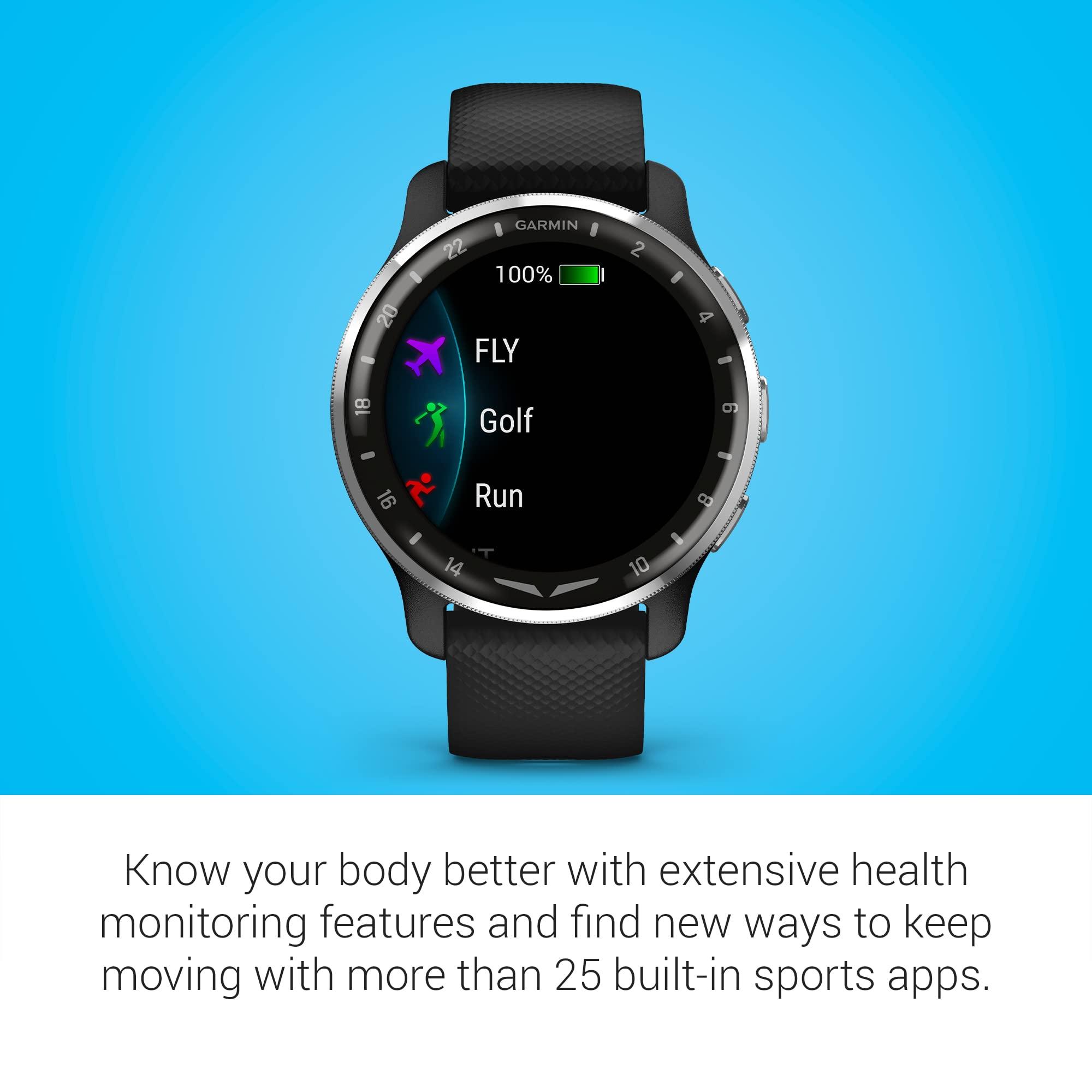 Garmin Garmin D2 Air X10, Touchscreen Aviator Smartwatch with GPS, Aviation Weather, Call and Text, Health and Wellness Features and More, Black