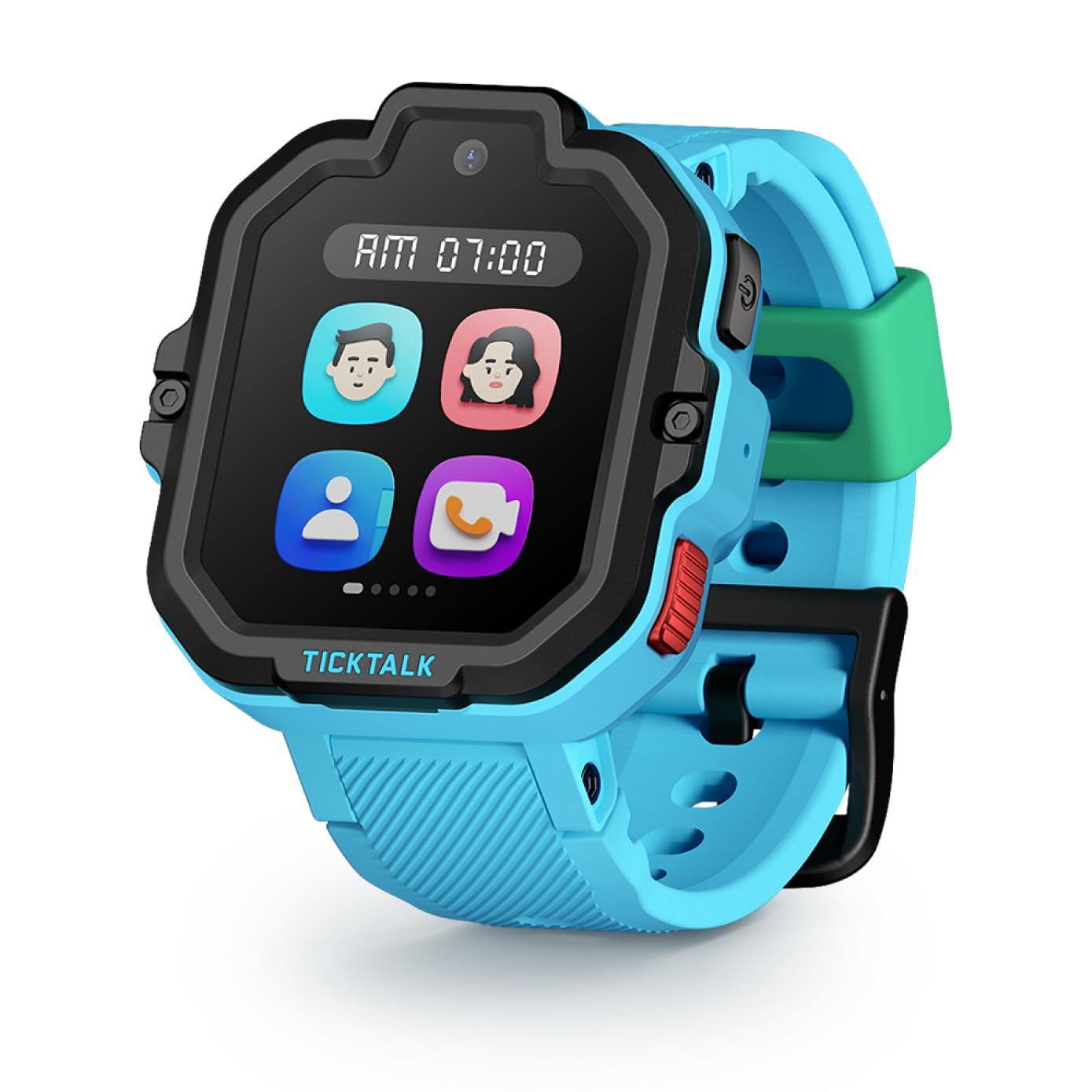 TickTalk TickTalk5 LTE Kids Smart Watch with GPS Tracker, Phone Watch, Advanced Parental Controls, Video & Voice Calls, Text, School Mode, Free Music, SOS & 911, Safety Alerts, Pre-Installed SIM