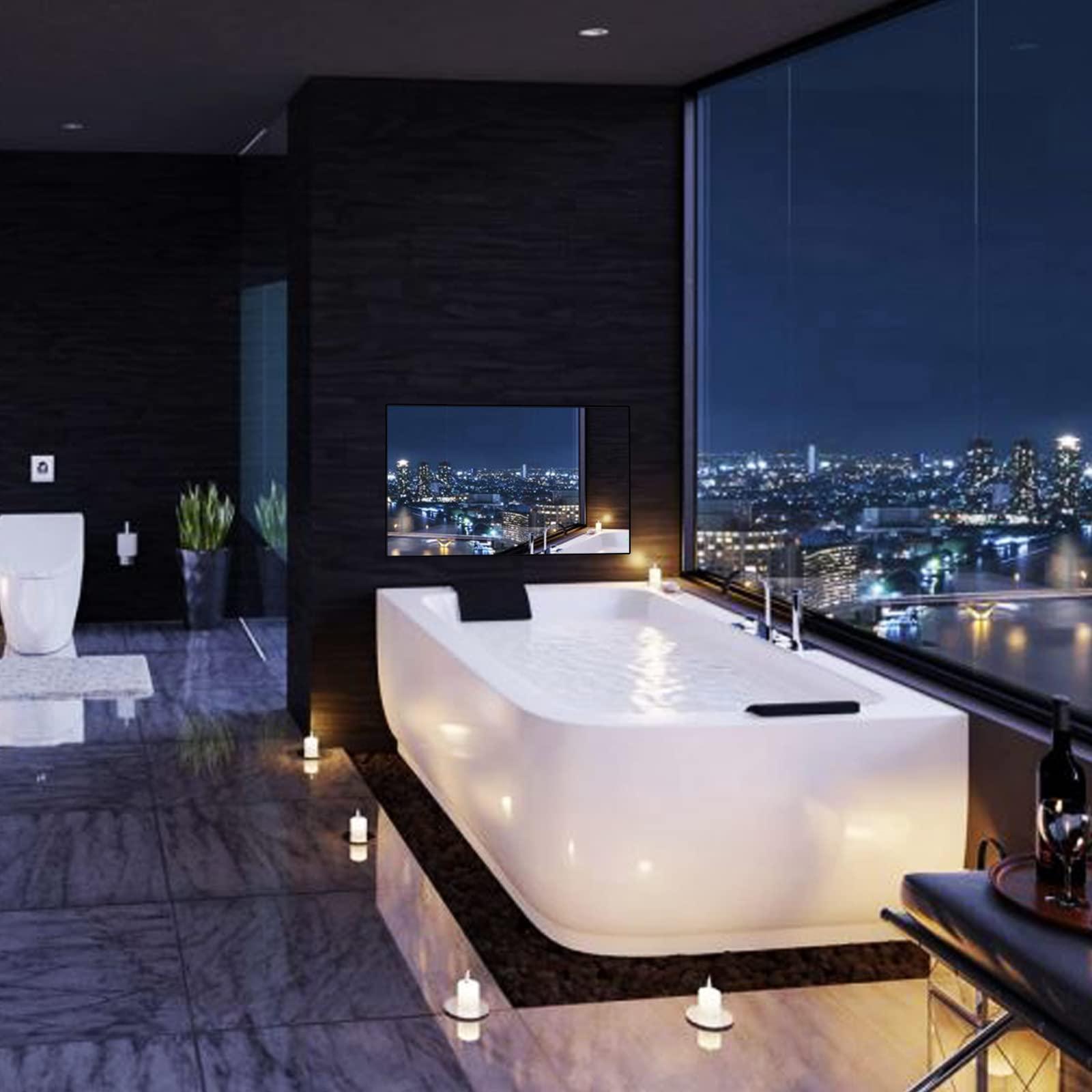 elecsung elecsung 32 inch 4K UHD Smart LED Mirror TV (ATSC) Tuner, IP65 Waterproof, Dolby Atmos,Watch Netflix, PrimeVideo, Built-in Alexa, Wi-fi, 320A023, 2024 Model