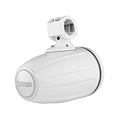 DS18 DS18 NXL-X6TP/WH Hydro 6.5" Marine Towers with Integrated RGB LED Lights High Performance, Marine Grade IP65 Rated, 300 W Max 150 W RMS 4 Ohms (Pair)