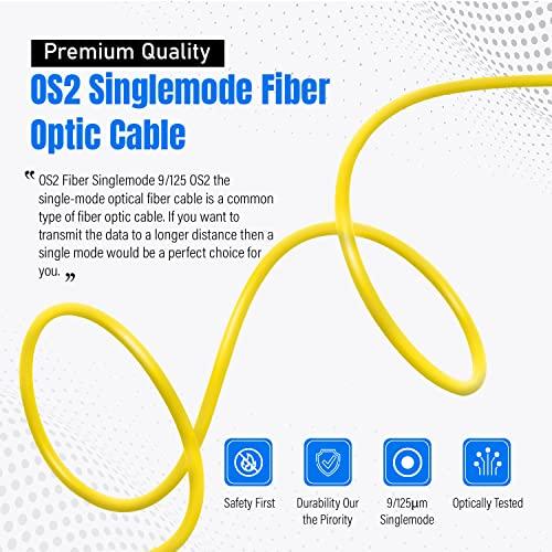 NewYork Cables NewYork Cables 5M OS2 LC to LC Fiber Patch Cable | Single Mode Duplex Corning 9/125 LC to LC Jumper Cord | High Speed LC LC Fiber Optic SMF 5 Meter (16.4ft) | LC-LC Singlemode Network Cable (Yellow)