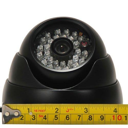 VideoSecu VideoSecu 700TVL Night Vision Vandal-Proof Infrared Security Camera Built-in 1/3" Effio CCD 3.6mm Wide View Angle Lens 28 IR LEDs with Bonus Power Supply 3PA