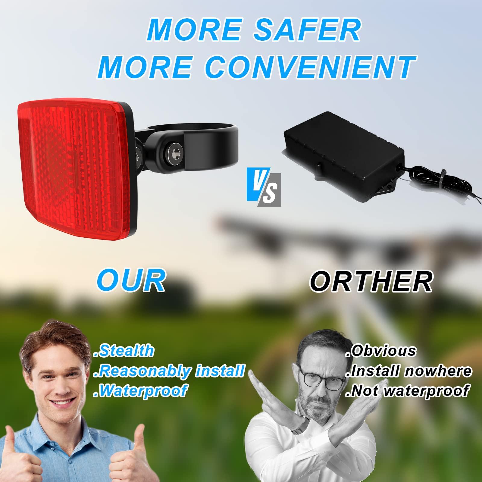 PerfiPro Airtag Bike Mount, Hidden Bike GPS Tracker Case for Apple Airtag, Airtag Bike Seatpost Reflector Mounts, Anti-Theft Airtag Holder for Bike, Electric Bicycle, Scooter (2 Pack)