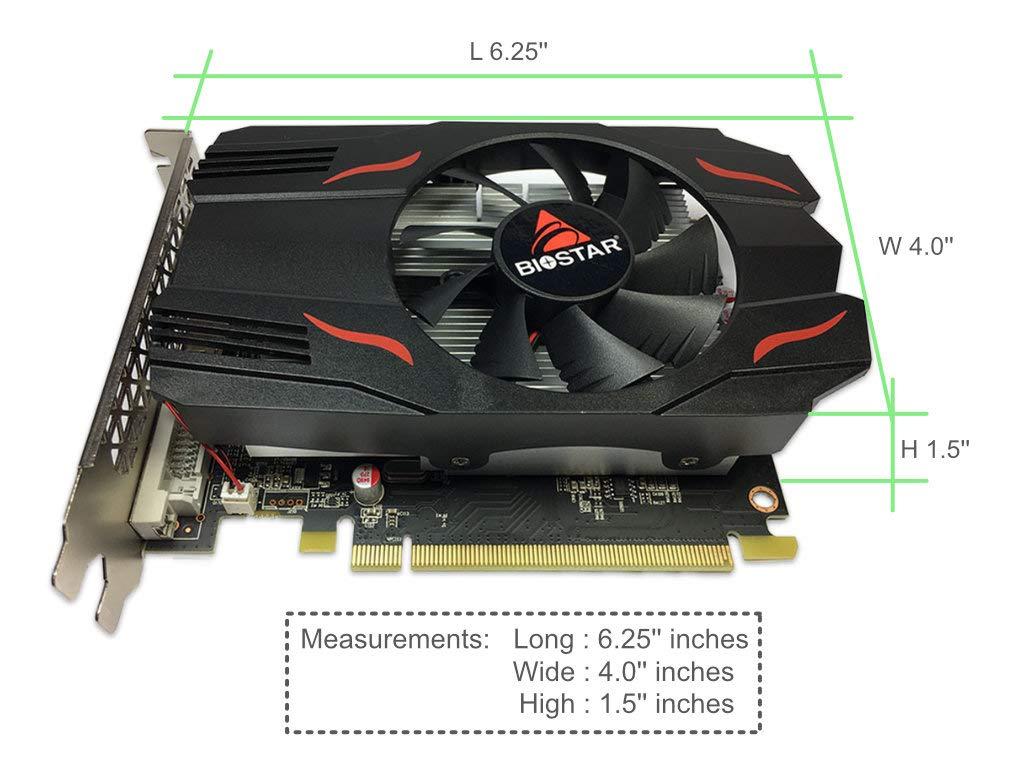 Biostar Biostar Radeon RX 550 2GB GDDR5 128-Bit DirectX 12 PCI Express 3.0 DVI-D Dual Link, HDMI, DisplayPort. Gaming Edition VA5515RF21-TBMRA-BS2