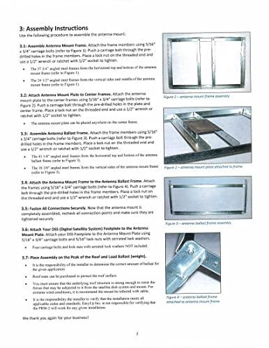 Easy-Up Non-Penetrating Antenna Mast Peak Roof Mount - EZ PNP