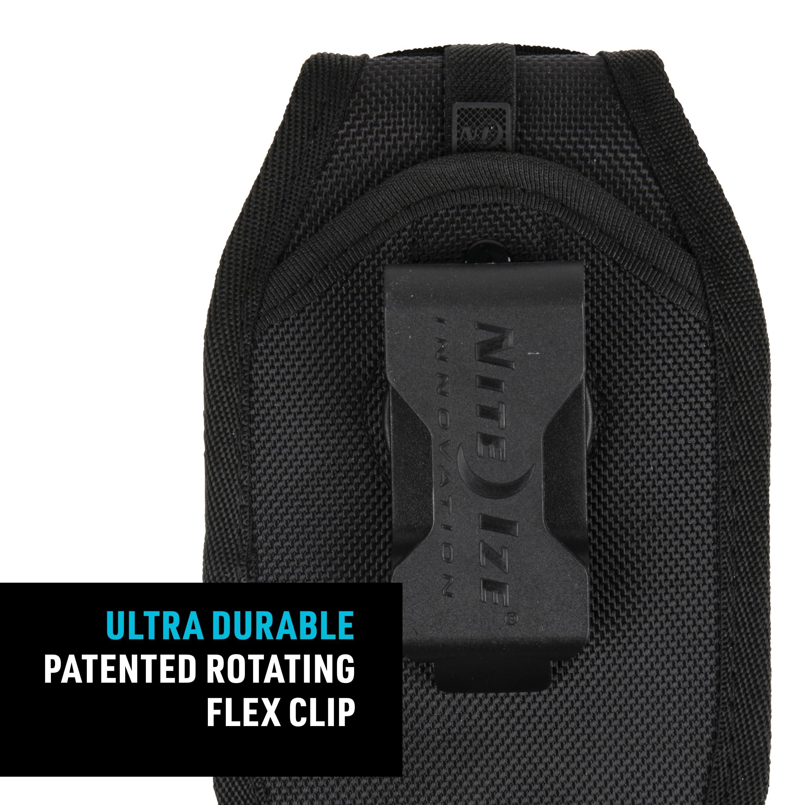 Nite Ize Nite Ize Clip Case Cargo Universal Rugged Phone Holster - Phone Holster for Men\'s & Women\'s Belts - Phone Utility Belt Pouch - Phone Accessories - Cell Phone Holster - Large, Black