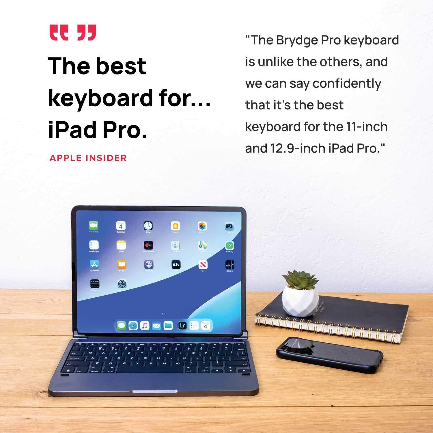 Brydge Brydge 12.9 Pro (3rd Generation, 2018 Model) (New: for iPad 3rd & 4th Gen (2018 & 2020, Space Gray)
