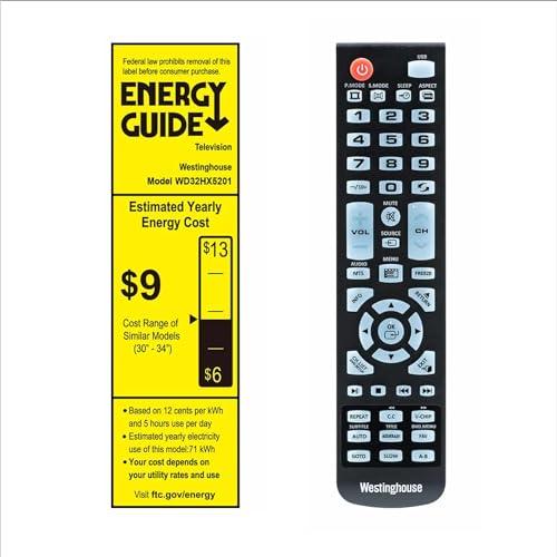 Westinghouse Westinghouse 32 Inch TV with DVD Player Built in, 720p HD LED Small Flat Screen Non-Smart Television DVD Combo with HDMI, USB, & Parental Controls, Monitor for Home, Kitchen, or RV Camper