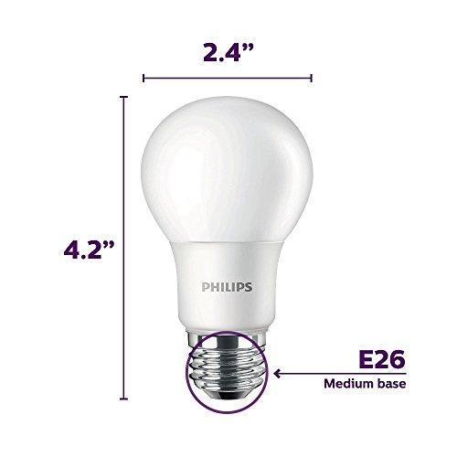 Philips LED Philips 462168 LED Bulb 8 Pack 60 Watt Equivalent, Daylight (5000K) A19 Non Dimmable, Medium Screw Base