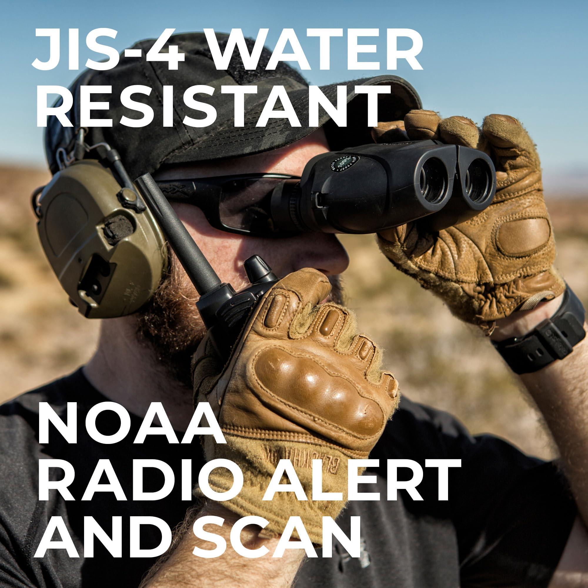 Midland Midland GXT1000X3VP4 GMRS Two-Way Radio (50-Channel, Long Range, 142 Privacy Codes, SOS, NOAA, Rechargeable Nickle Battery, Black/Silver, 3-Pack)