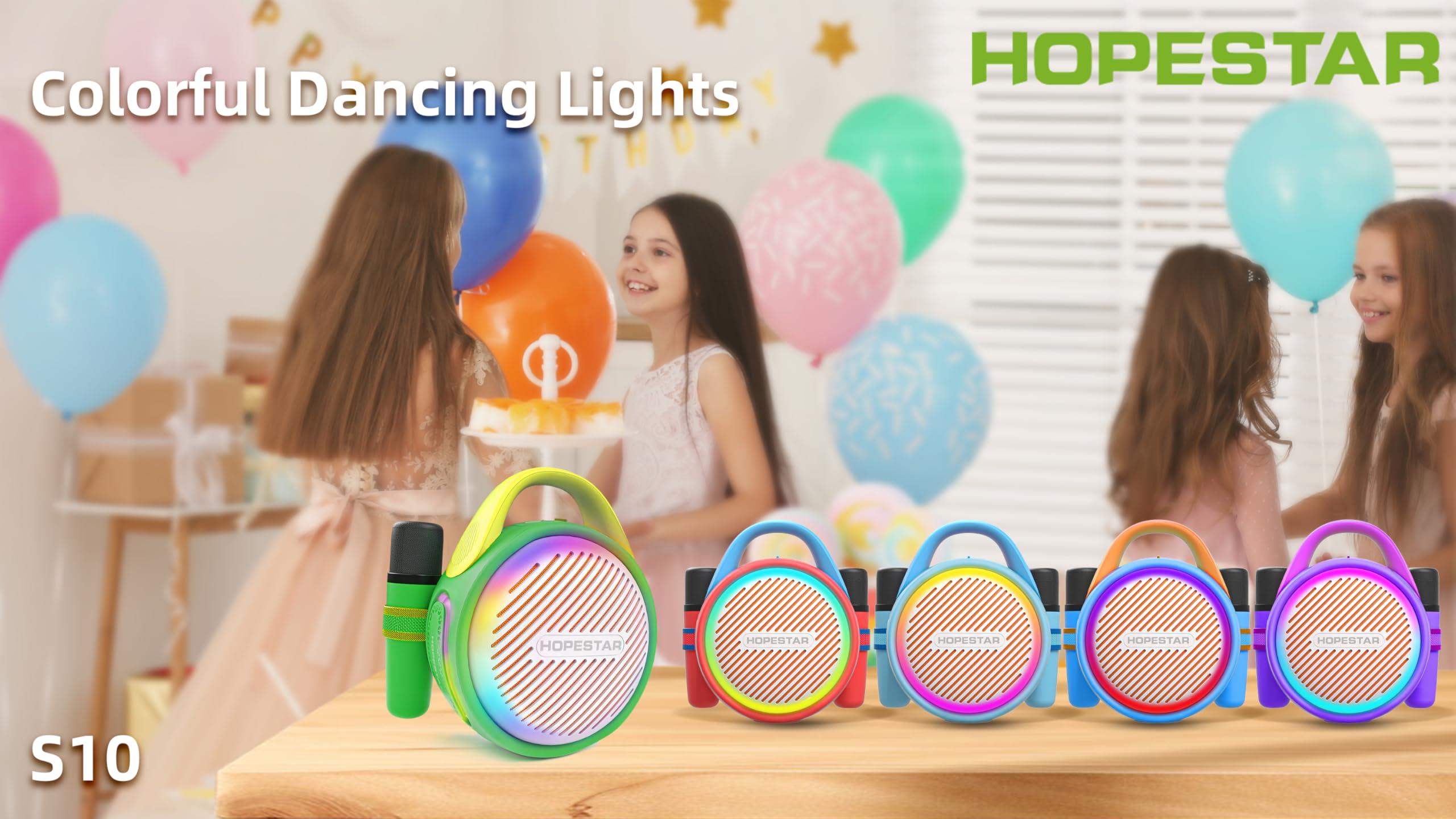 WorryFree Gadgets Portable Wireless 20W Waterproof Bluetooth Karaoke Speaker with Two Microphones for Kids, 3600mAh, Stereo Audio, AUX/TF Card (Green)