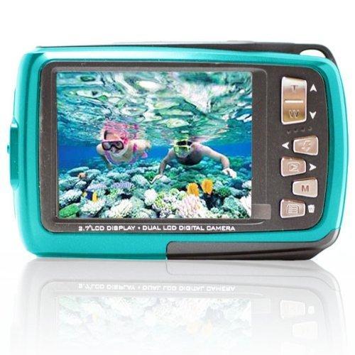SVP SVP Aqua 5500 Blue (with Micro 4GB) 18MP Dual Screen Waterproof Digital Camera