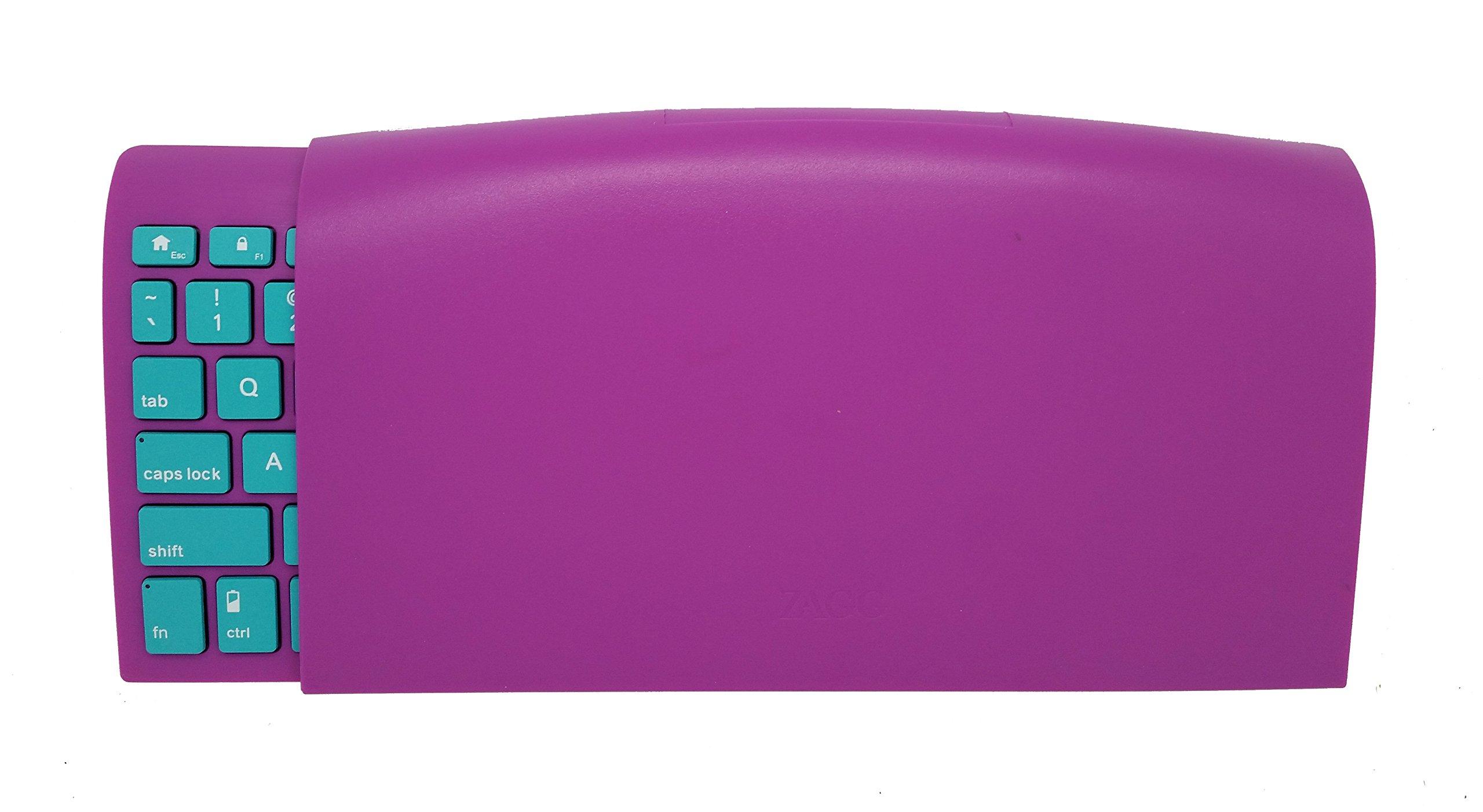 ZAGG ZAGGkeys Case and Micro USB Wired Keyboard Made for for Android Smartphones and Micor USB Devices - Berry/Aqua