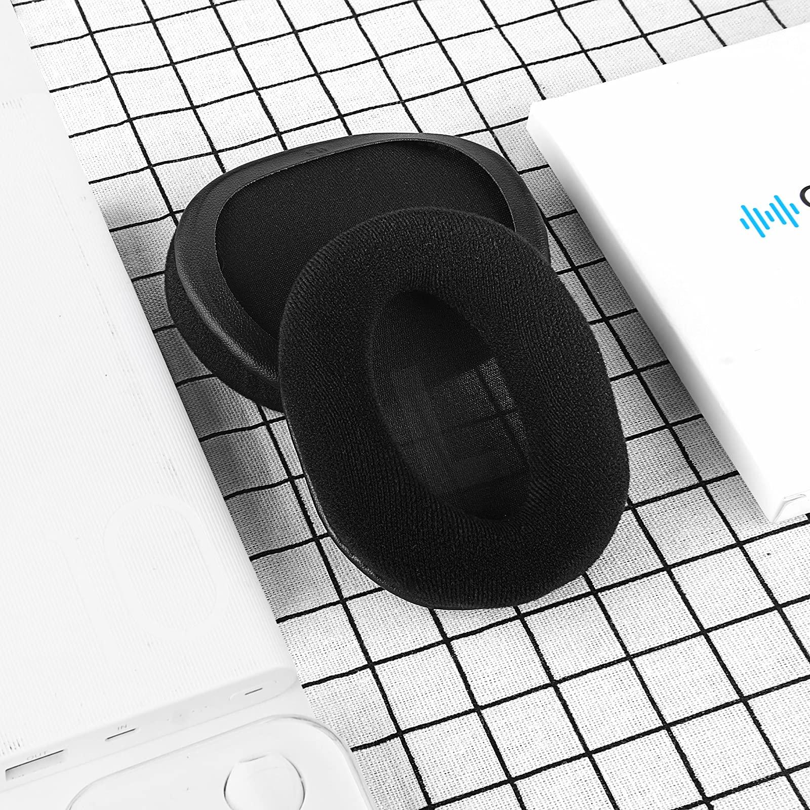 GEEKRIA Geekria Comfort Velour Replacement Ear Pads for Logitech G Pro, G Pro X, G433, G233, G Pro X 2 Headphones Ear Cushions, Headset Earpads, Ear Cups Cover Repair Parts (Black)