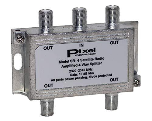 Pixel Technologies Pixel Satellite Radio SR-8 Amplified 8-Way Splitter Kit