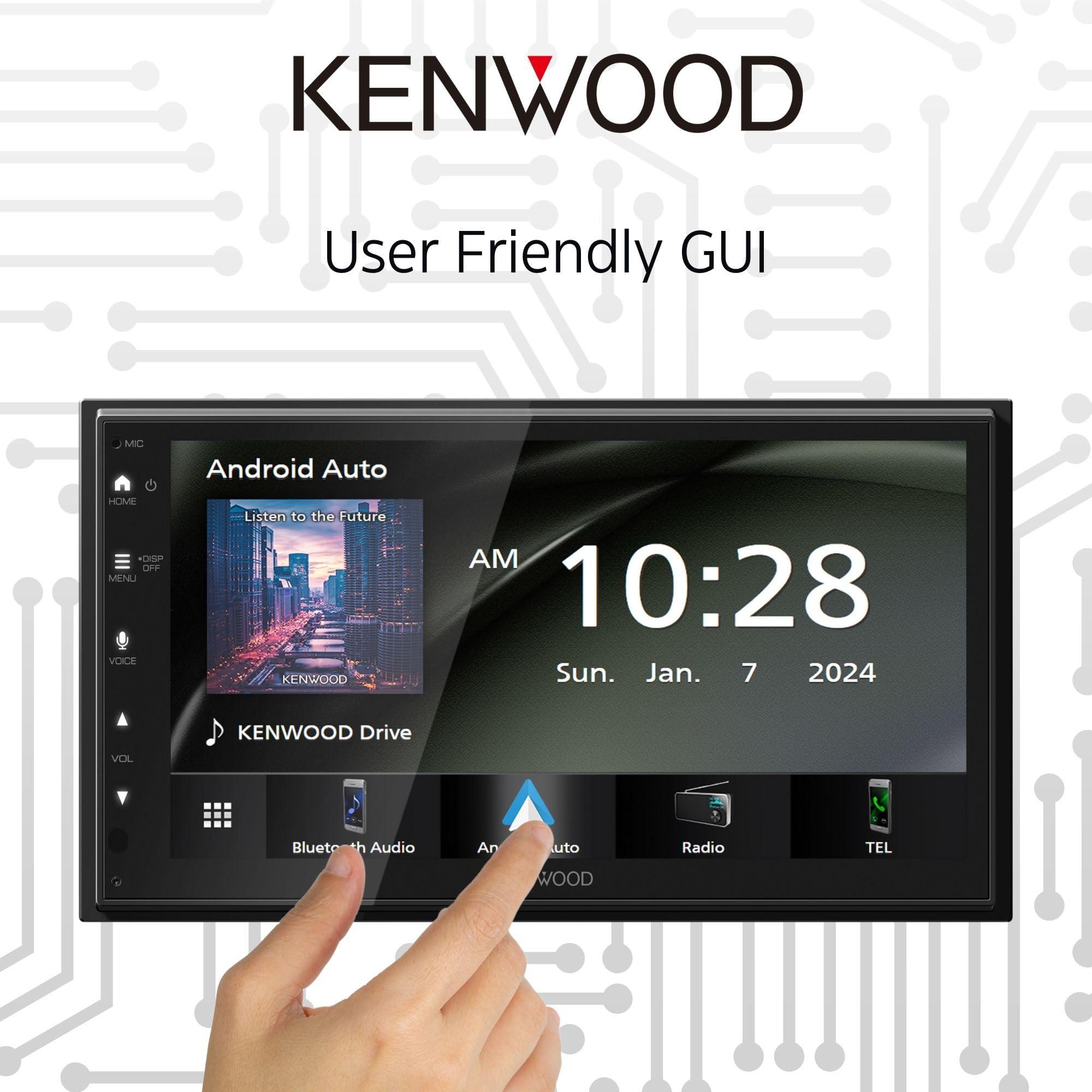 Kenwood KENWOOD DMX4710S Digital Car Stereo (50W x 6-Ch), Apple CarPlay & Android Auto Compatible, Bluetooth-Enabled Head Unit with 6.8" LCD Display, Single DIN Touchscreen Car Stereo with USB Mirroring