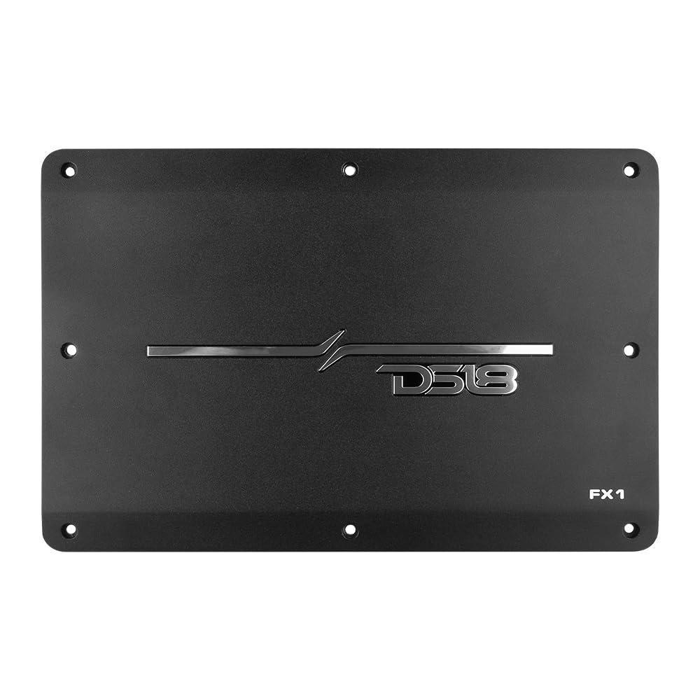 DS18 DS18 FX1 Monoblock Class D Amplifier with Flush/Surface Mount with RGB Dream LED Lights - Versatile Installation Options - Remote Subwoofer Level Control - 1 Channel Subwoofer Monoblock Amp 2700W Peak