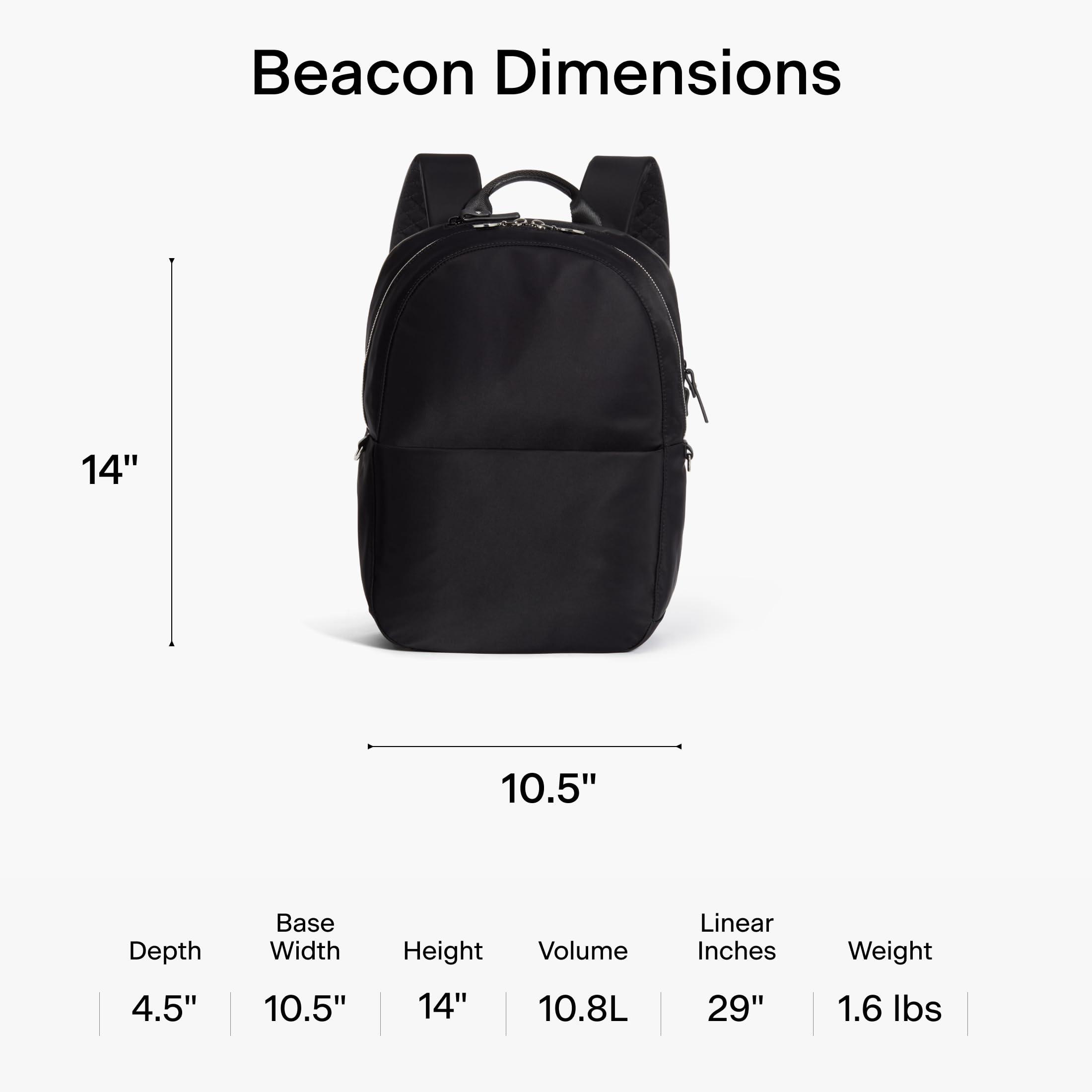 Lo & Sons Lo & Sons Beacon Backpack - Chic Premium Travel Bag with 13" Laptop Compartment, Luggage Sleeve | Minimalist Bag for Women