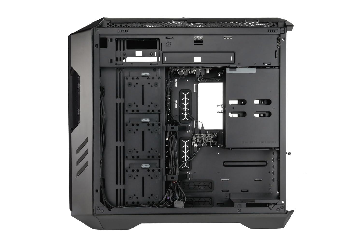 Cooler Master Cooler Master HAF 700 PC Case - Full-Tower, E-ATX Compatible, 5 x Pre-Installed Fans, Rotatable Radiator Bracket, TG Side Panel, Tool-Free Design, ARGB Controller Included