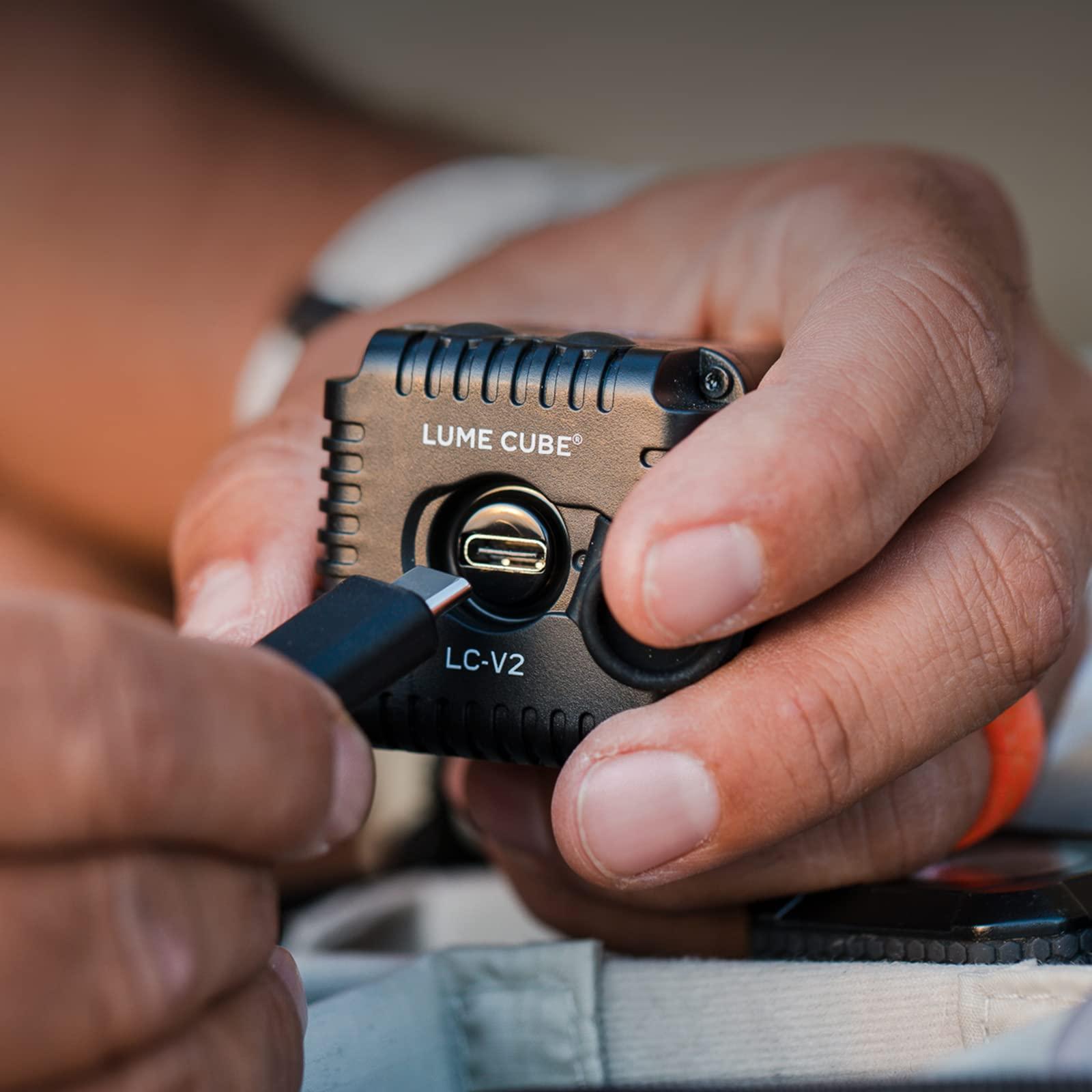 LUME CUBE Lume Cube 2.0 Portable App-Controlled Waterproof LED Cube Light with DSLR Shoe Mount | Waterproof, Adjustable Brightness, Indoor Studio & Outdoor Use, for Photo and Video