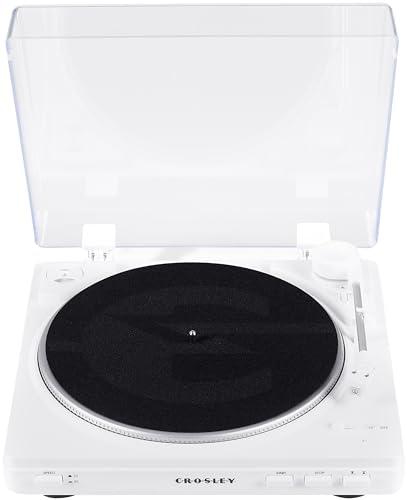 Crosley Crosley T400D-WH Fully Automatic Bluetooth 2-Speed Turntable Record Player with S100A Stereo Speakers, White