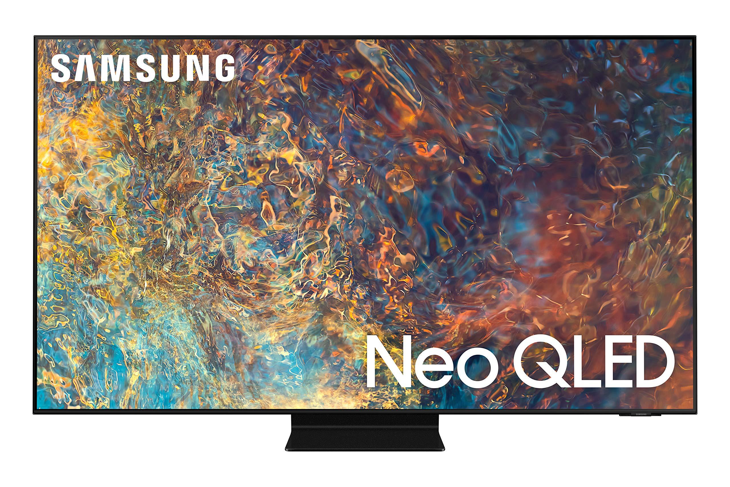 SAMSUNG SAMSUNG 43-Inch Class Neo QLED 4K UHD QN90A Series Mini LED Quantum HDR 24x, Object Tracking Sound+, Ultra Viewing Angle, Smart TV with Alexa Built-In (QN43QN90AAFXZA, 2021 Model), Titan Black