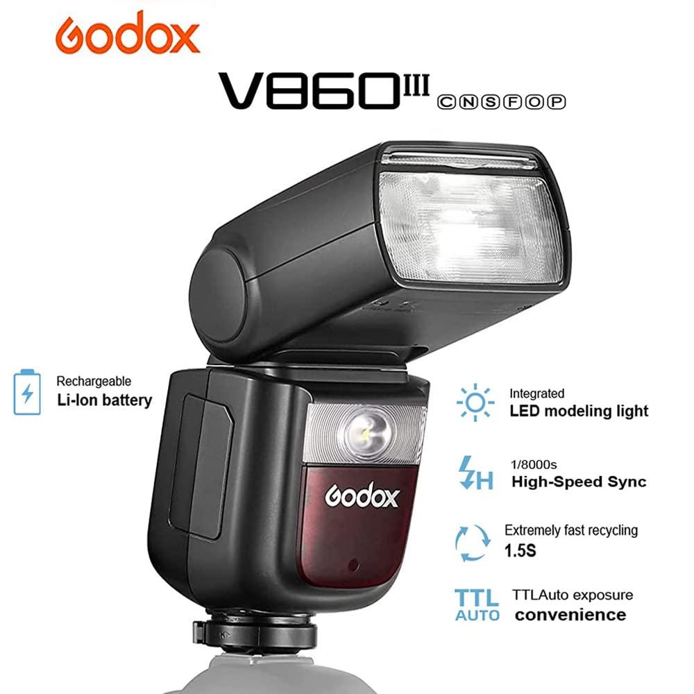 GODOX Godox V860III-N Camera Flash with Godox X2T-N TTL Wireless Trigger for Nikon Camera Flash Speedlight Speedlite Light, 76Ws 2.4G TTL HSS 1/8000s, 480 Full-Power Flashes, 0.01-1.5s Recycle Time