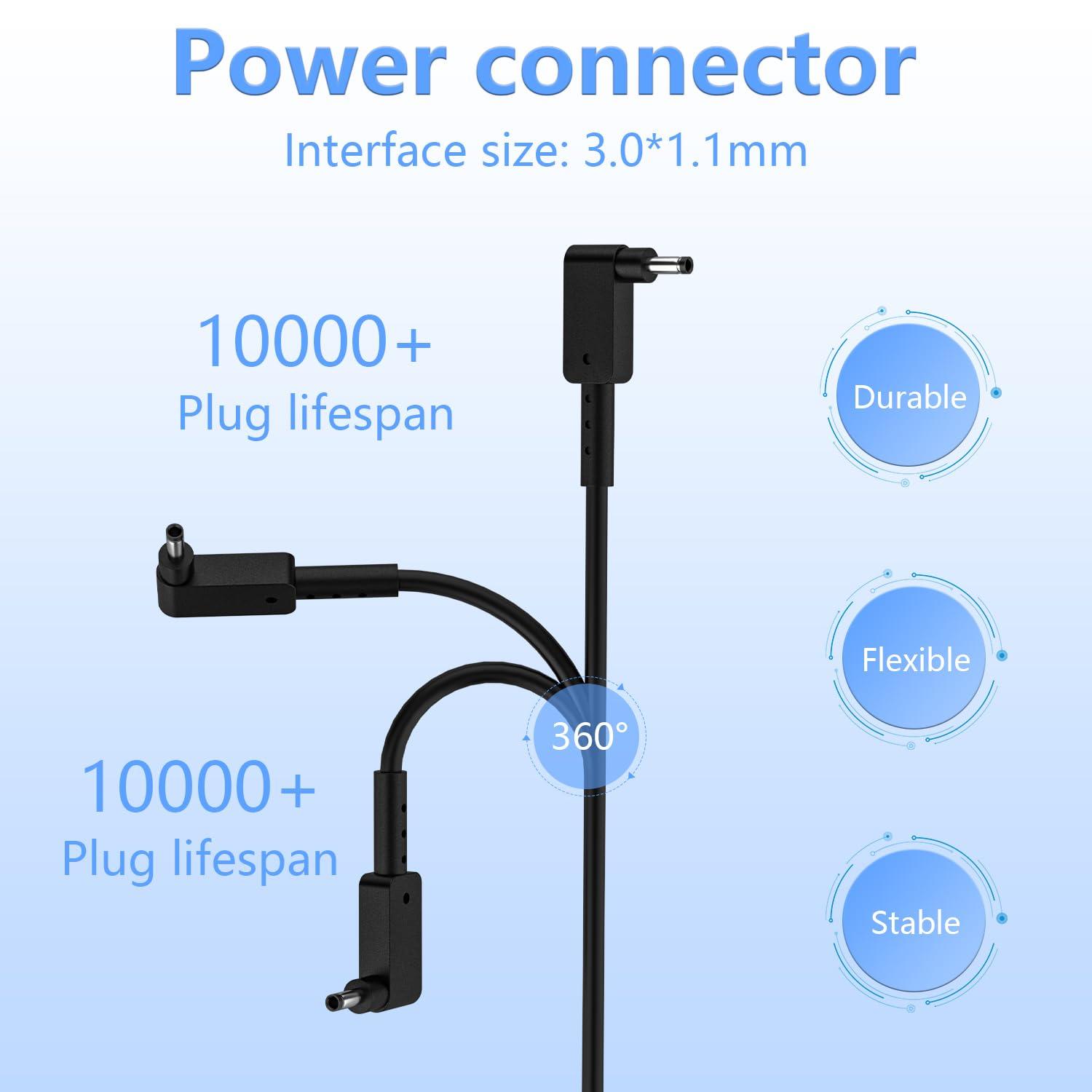 Smsutu N20C5 N23C3 N20C4 N19H2 45W 3.0*1.1mm AC Charger Fit for Acer A515-45-R74Z A515-46 A315-23 A315-24P A115-31 A515-56 A115-32 A515-58 ADP-45FE F PA-1450-26 A13-045N2A AK.045AP.075 Adapter Laptop Power