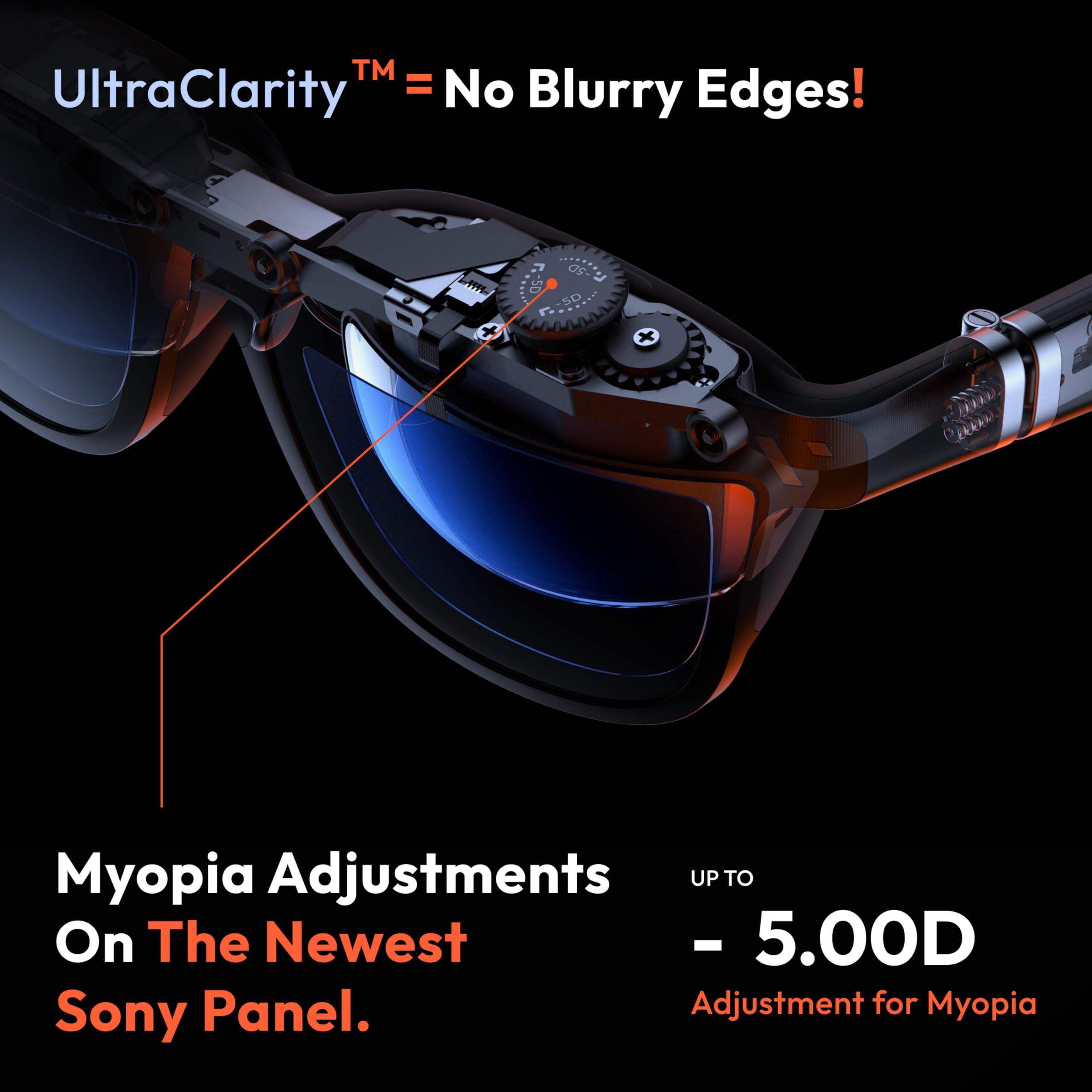 VITURE VITURE Pro XR/AR Glasses  135" 120Hz 1000Nits UltraClarity Display, Harman Audio, Myopia Adjustments, Electrochromic Film, Smart Glasses for iPhone 16/15/Android/Mac/PC/Steam Deck/Gaming Consoles