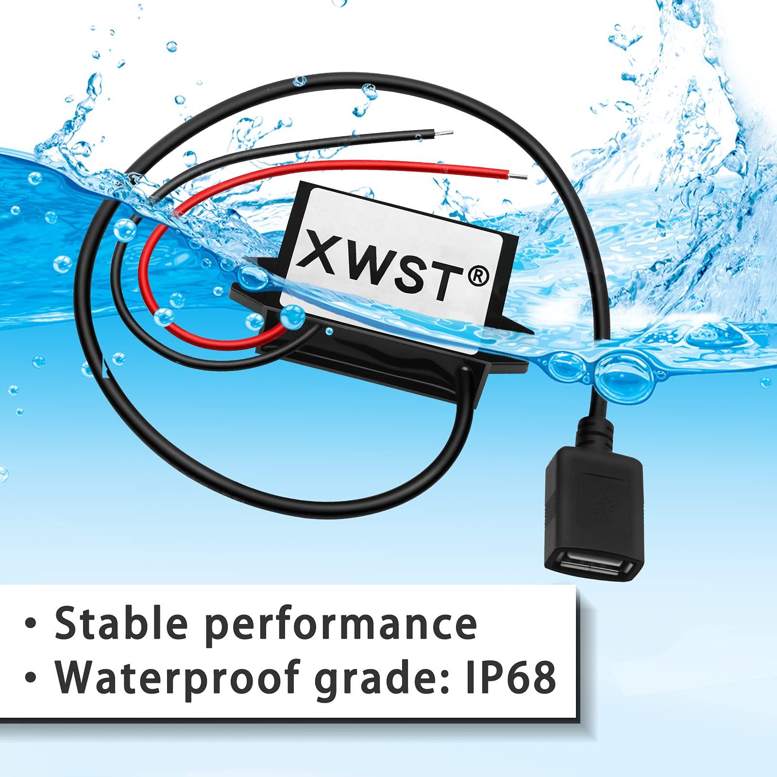 XWST XWST DC to DC 12V 24V to 5V 3A 15W 15watt with USB Output Power Adapter Converter 8V-40V to 5V Voltage Buck Regulator,Step-Down Module,Waterproof Power Adapt 5V Volt Transformer Module